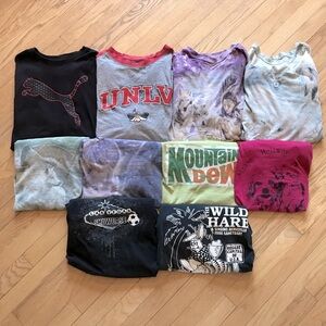 Ten Distressed Trashed Grunge Graphic T Shirt XL XXL Holes Fade Punk Streetwear